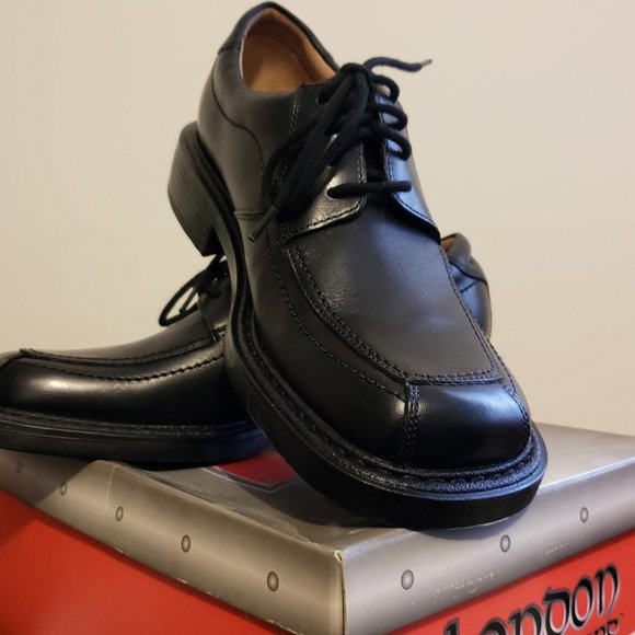 London Underground, Men's Black Leather Chunky Oxford Shoes Men's Size 8 M - Picture 12 of 14